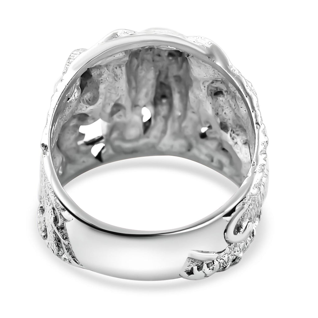 Royal Bali Collection - Gajah Cave Temple Ring in Sterling Silver Wt. 10.00 Gms