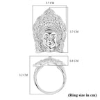 Royal Bali Collection - Sterling Silver Goddess Ring, Silver Wt. 13.30 Gms.