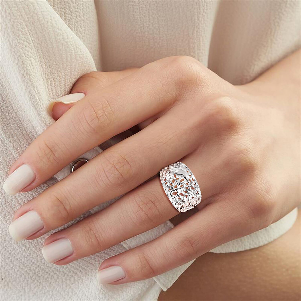 D'joy Royal Bali Collection Sterling Silver Sealife Ring 8237155 2
