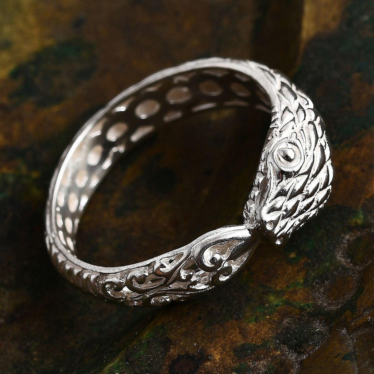 D'joy Royal Bali Collection Sterling Silver Snake Ring 8188439 1