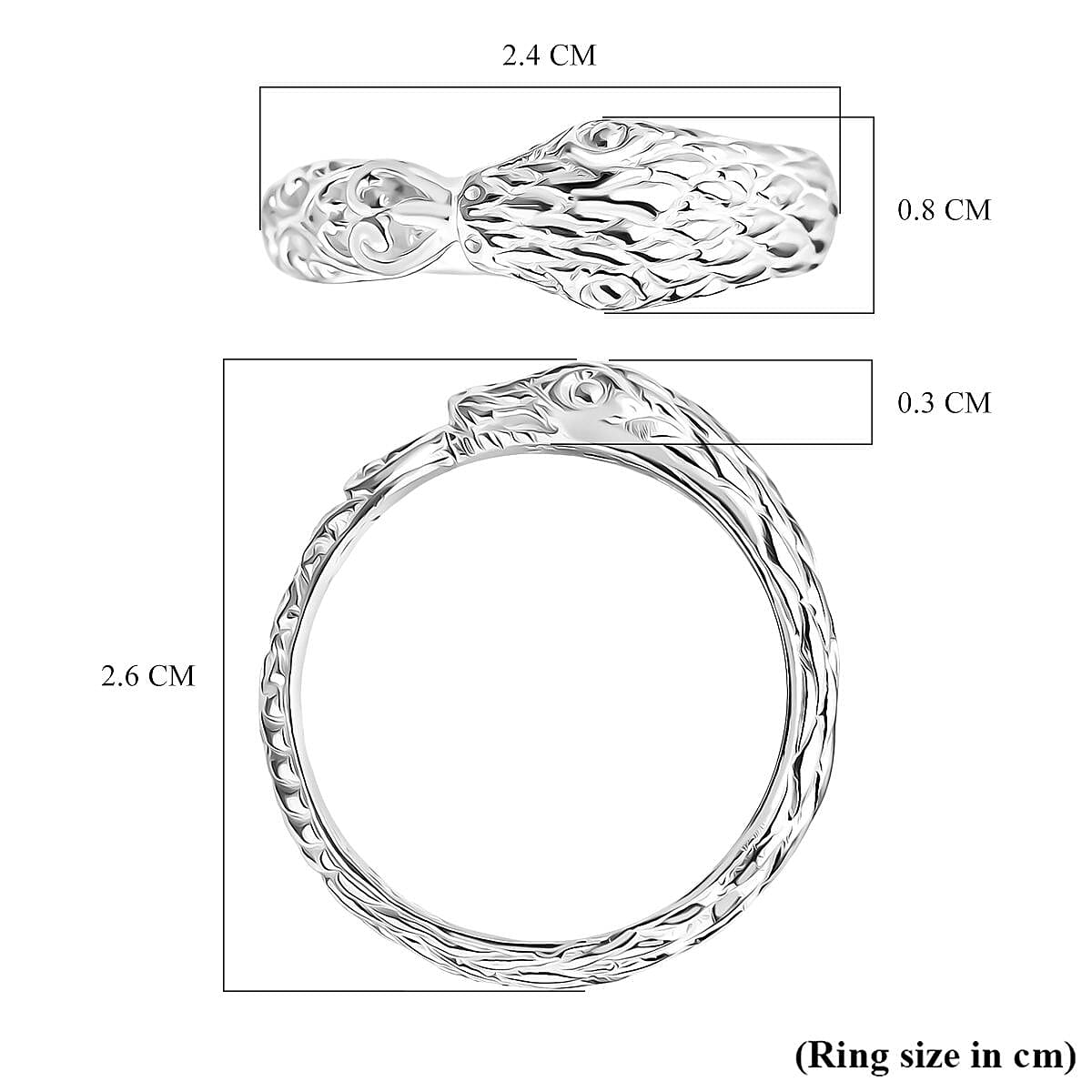 D'joy Royal Bali Collection Sterling Silver Snake Ring 8188439 5