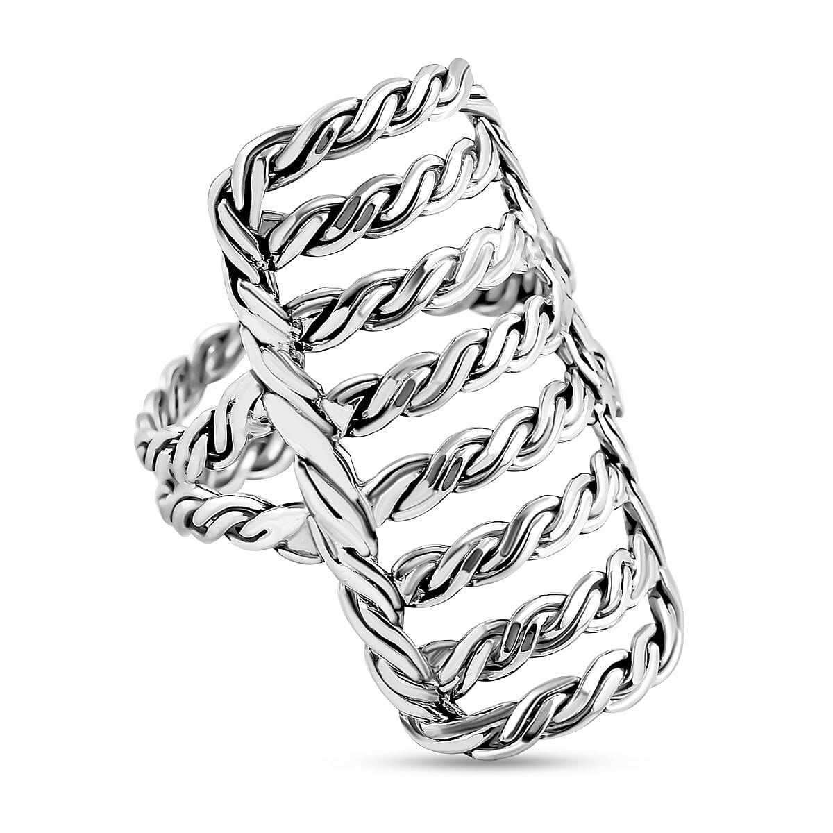 Royal Bali- Sterling Silver Twisted Rope Ring 7834470 0