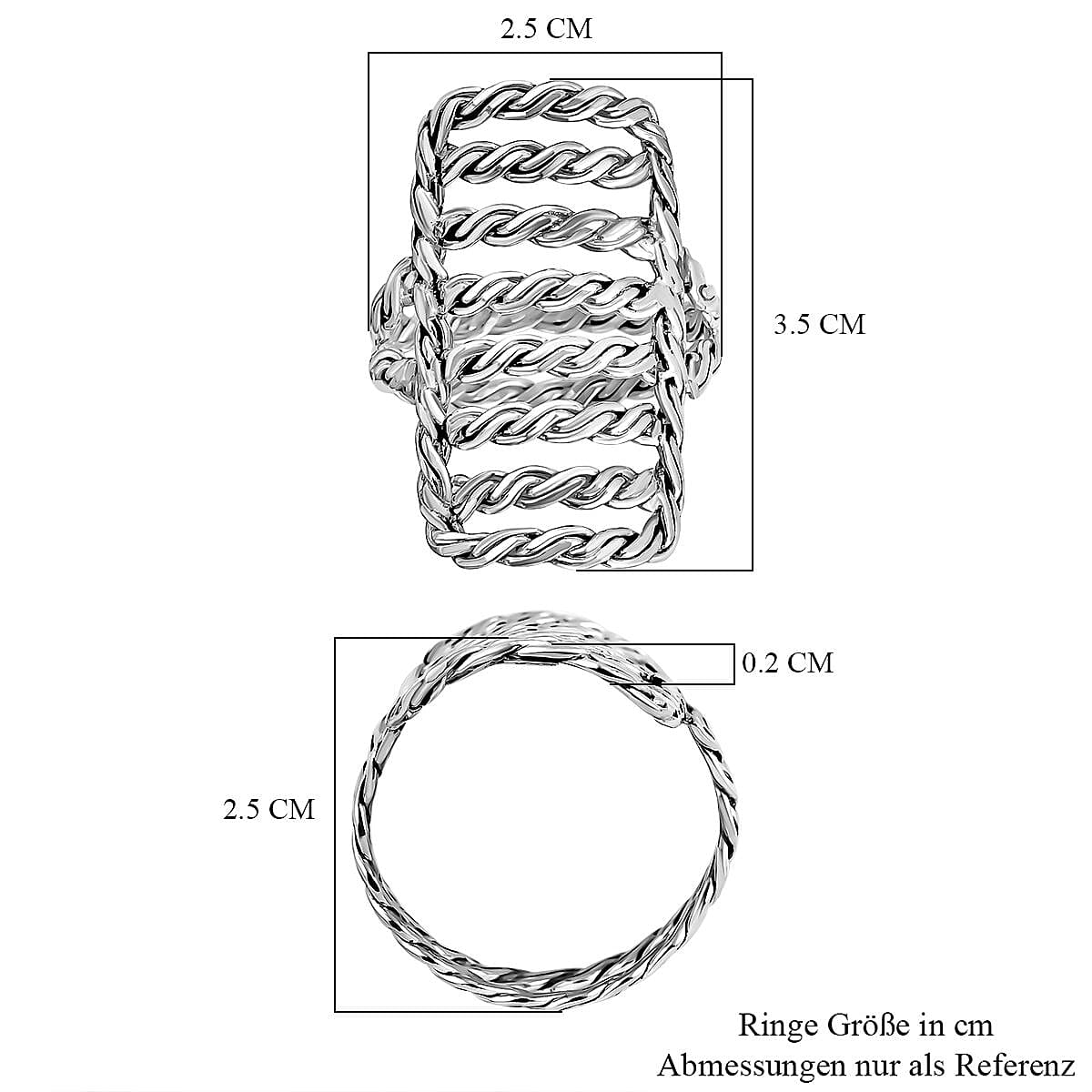 Royal Bali- Sterling Silver Twisted Rope Ring 7834470 6