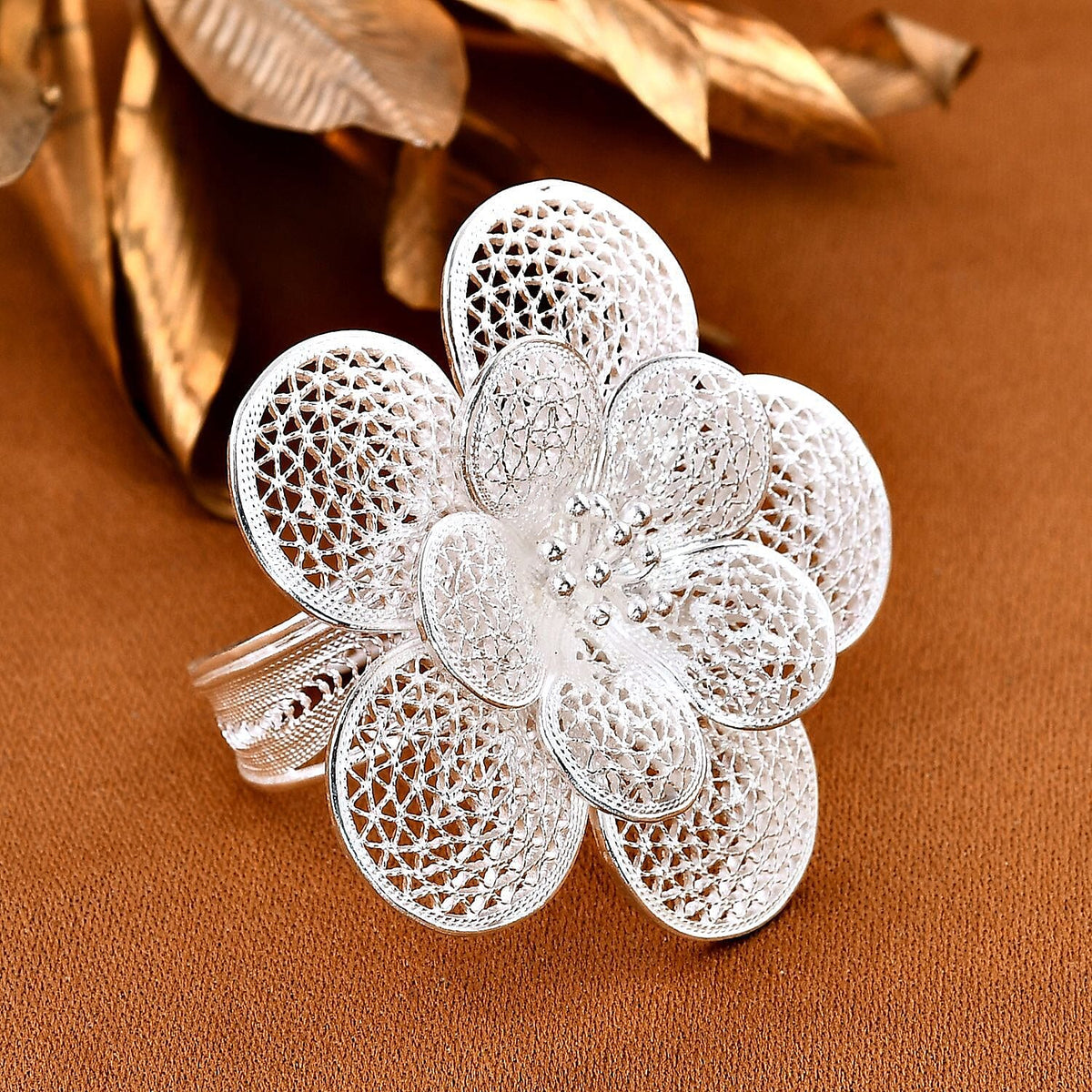 Bali Legacy Sterling Silver Flower Ring, Silver Wt. 7.50 Gms. 8234824 1