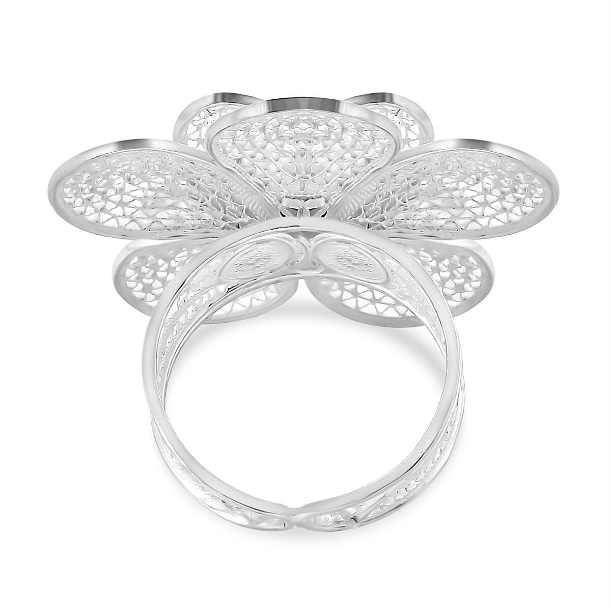 Bali Legacy Sterling Silver Flower Ring, Silver Wt. 7.50 Gms. 8234824 4