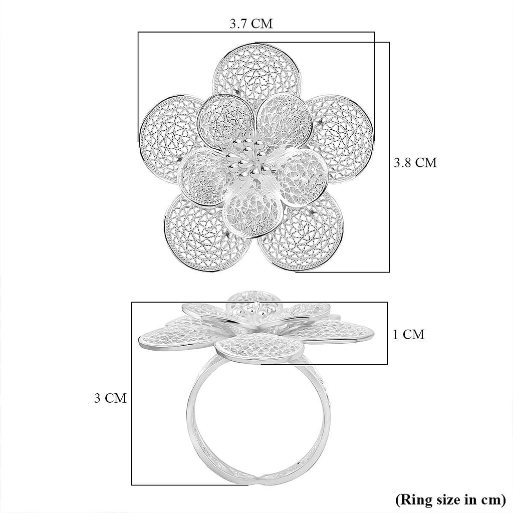 Sterling Silver Ring, Silver Wt. 8.12 Gms