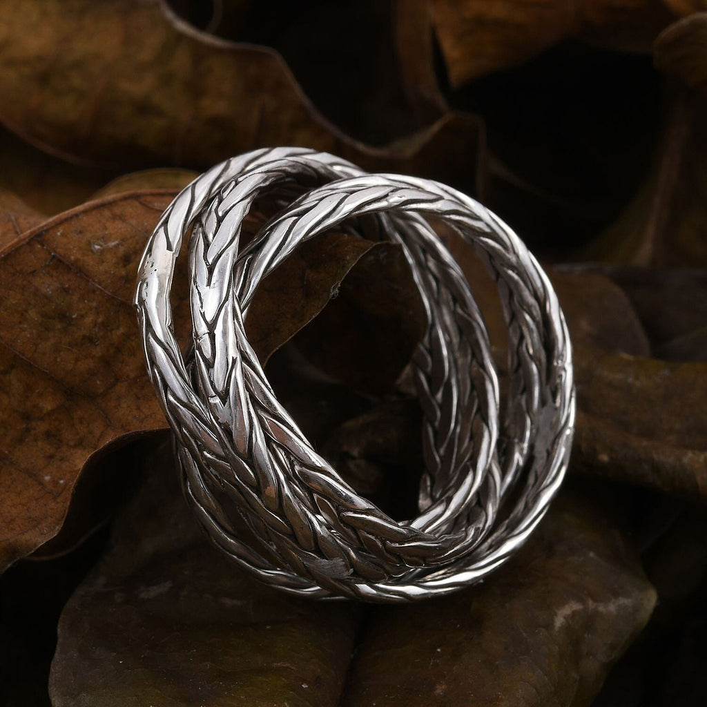 Royal Bali - Sterling Silver Tulang Naga Ring, Silver Wt. 8.50 Gms