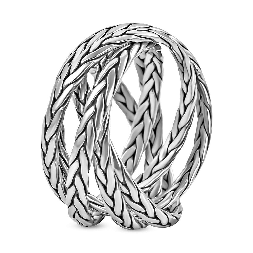 Royal Bali - Sterling Silver Tulang Naga Ring, Silver Wt. 8.50 Gms