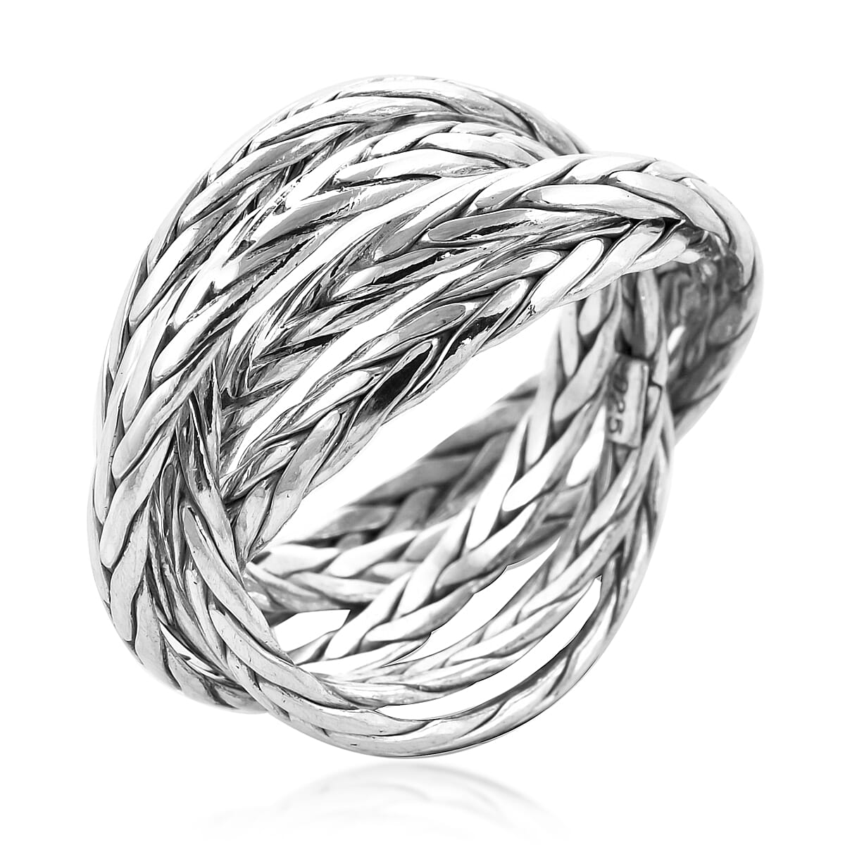 Sterling Silver Braided Ring, Silver Wt. 8.7 Gms 7812618 0