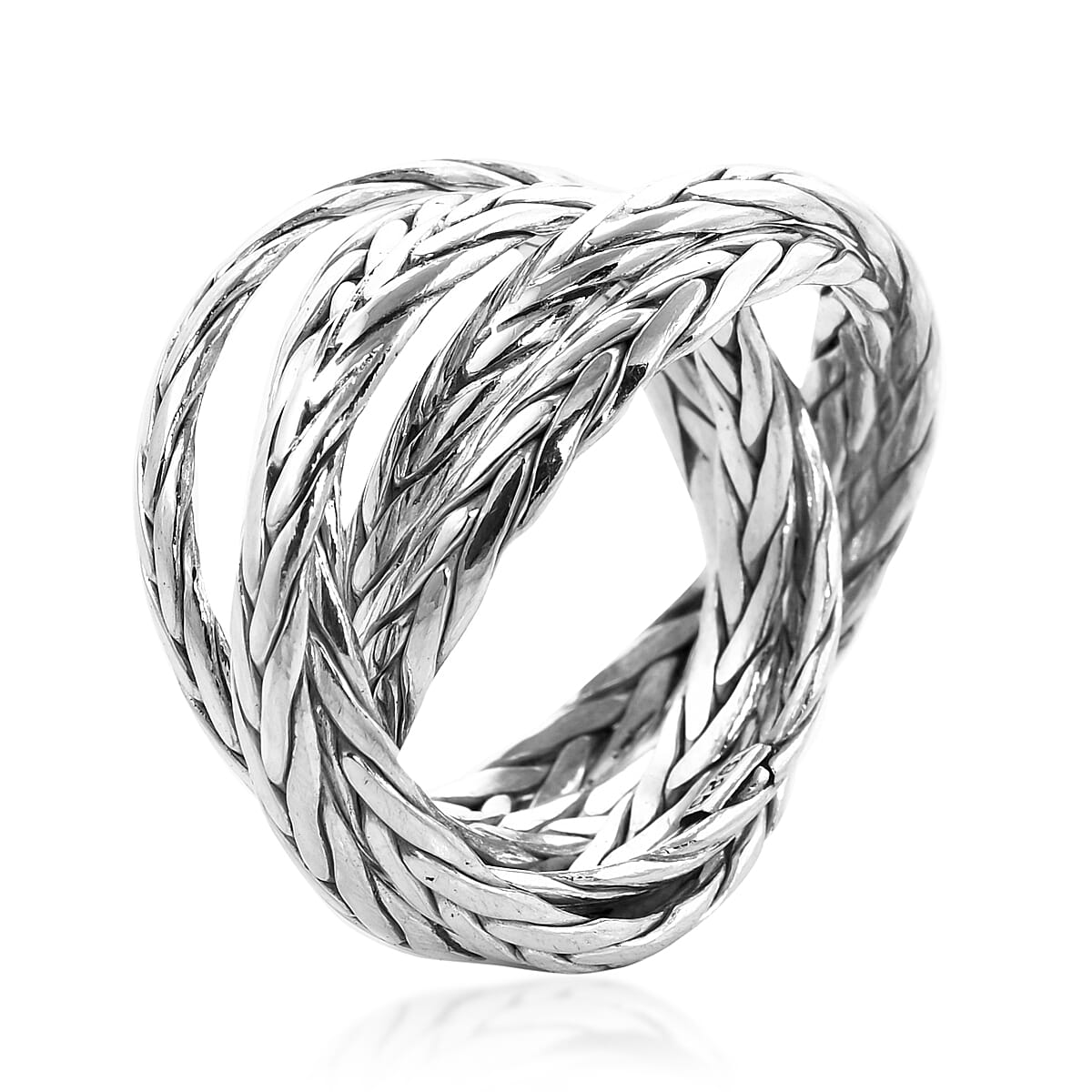 Sterling Silver Braided Ring, Silver Wt. 8.7 Gms 7812618 2