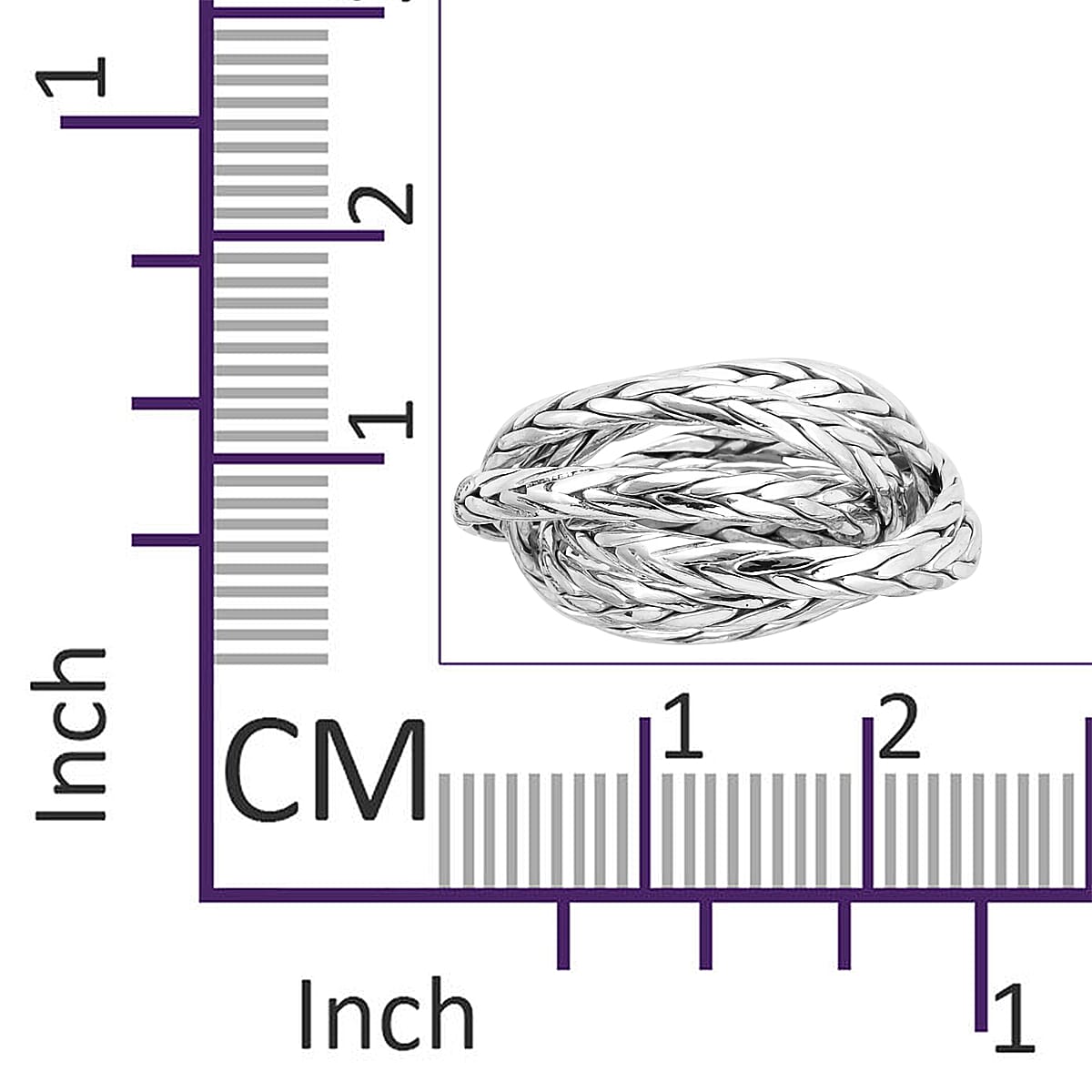 Sterling Silver Braided Ring, Silver Wt. 8.7 Gms 7812618 4