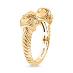 Designer Inspired - Sterling Silver Ring in Yellow Gold Plating