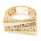 Treasure Of Siam -Sterling Silver Ring in Yellow Gold Plating, Silver Wt. 6.00 Gms.