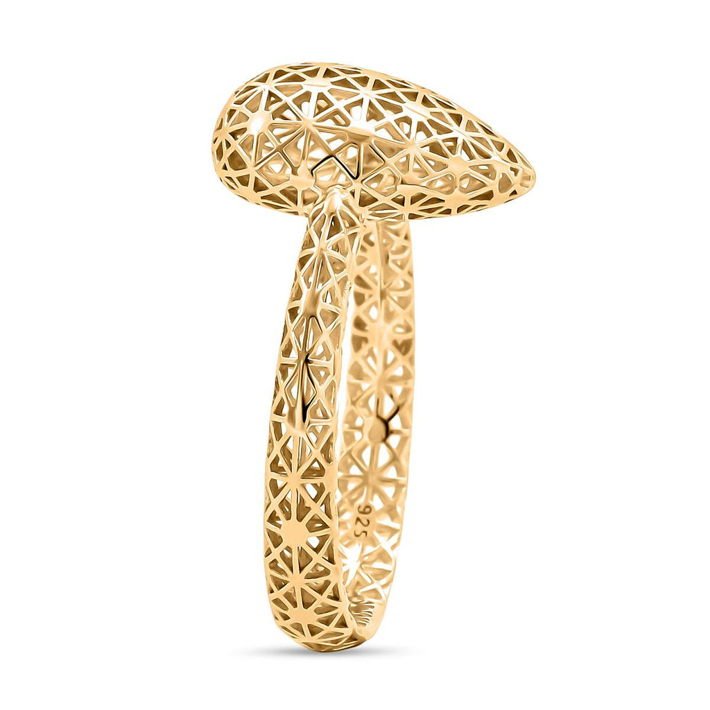 Treasure Of Siam - Sterling Silver Ring in Yellow Gold Plating
