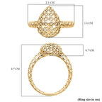 Treasure Of Siam - Sterling Silver Ring in Yellow Gold Plating