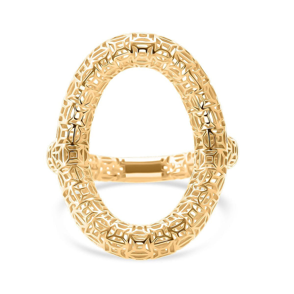 Sterling Silver Ring in Yellow Gold Plating