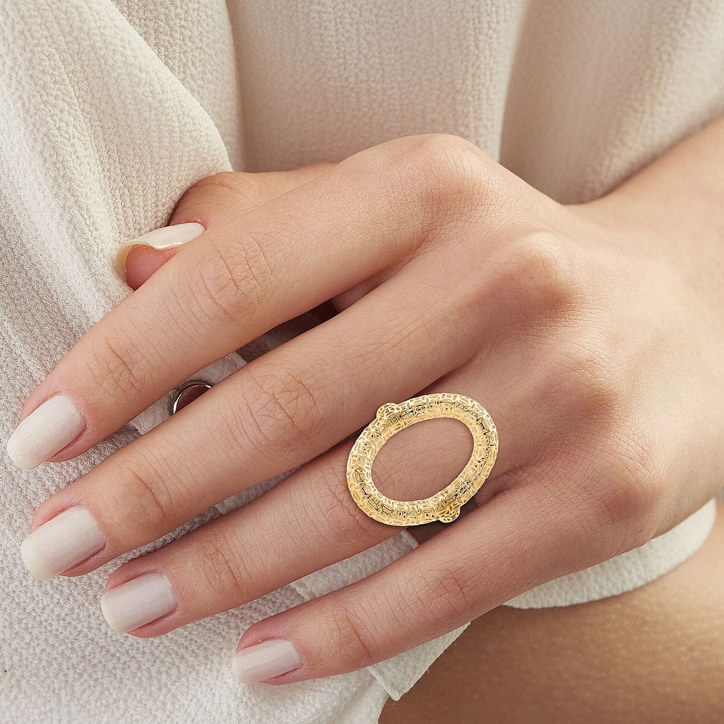 Sterling Silver Ring in Yellow Gold Plating