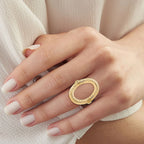 Sterling Silver Ring in Yellow Gold Plating