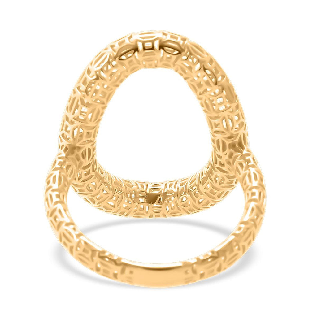 Sterling Silver Ring in Yellow Gold Plating