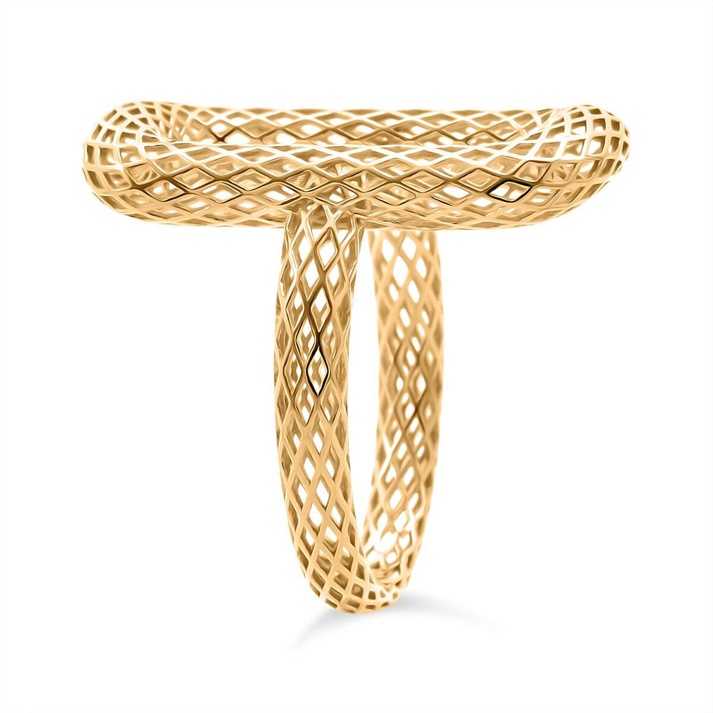 Sterling Silver Ring in Yellow Gold Plating
