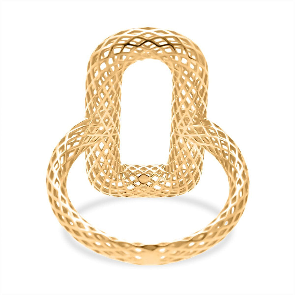 Sterling Silver Ring in Yellow Gold Plating