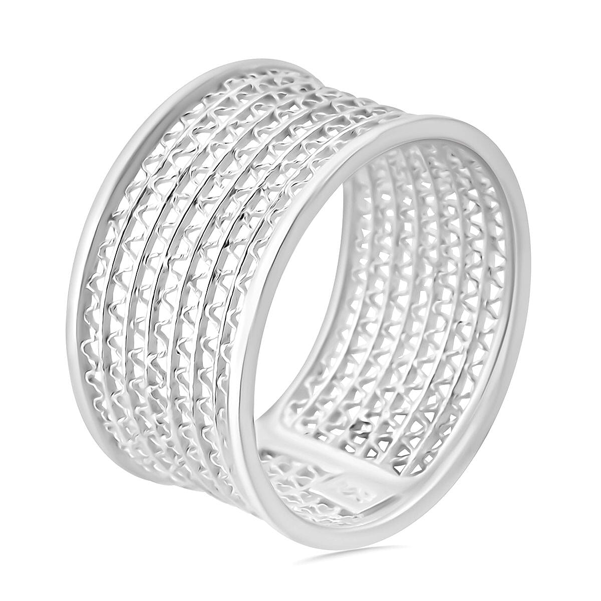 Sterling Silver Mesh Ring 7728428 3