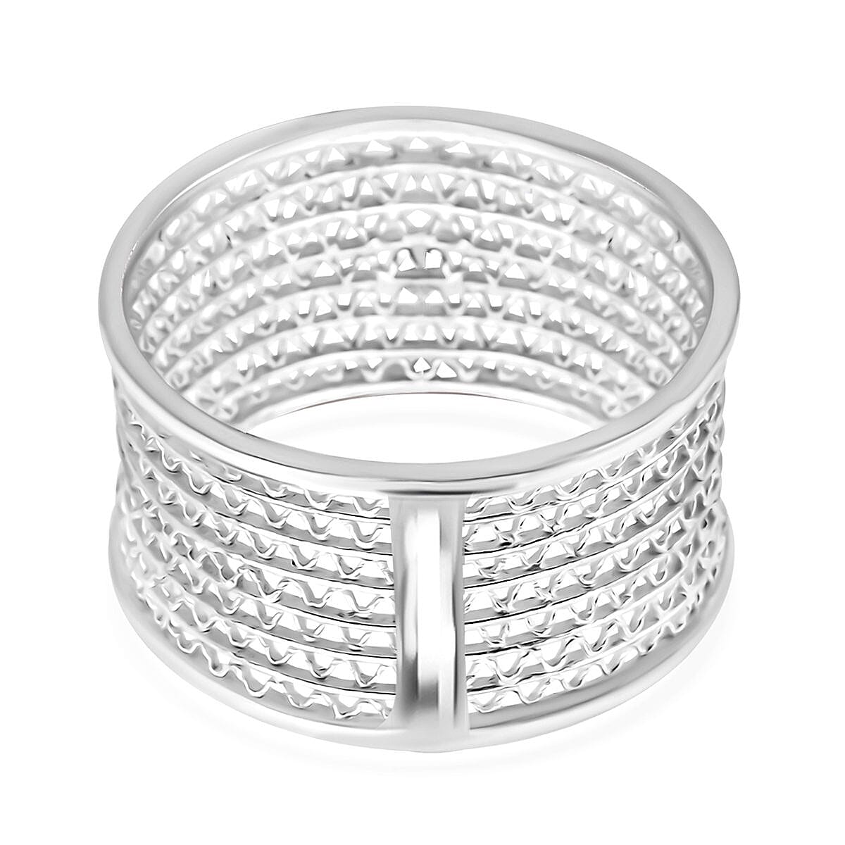 Sterling Silver Mesh Ring 7728428 4