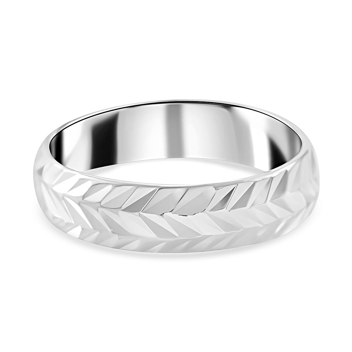 Sterling Silver Diamond-Cut Arrow Band Ring 7791142 0