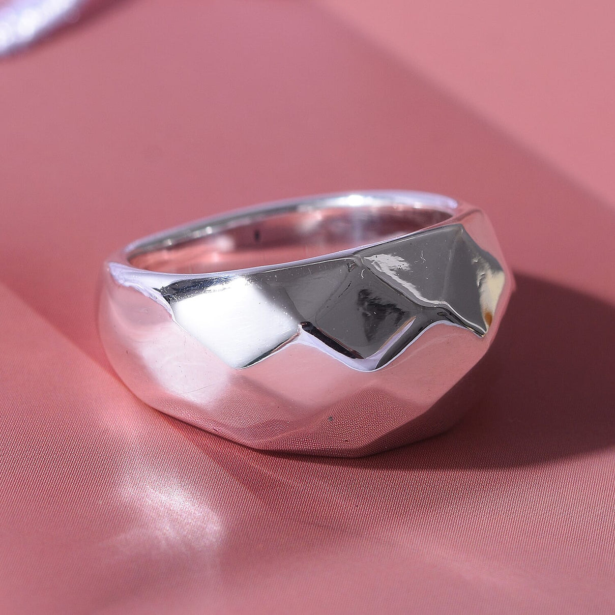 JCK Vegas Closeout - Sterling Silver Diamond Cut Band Ring 7803027 1