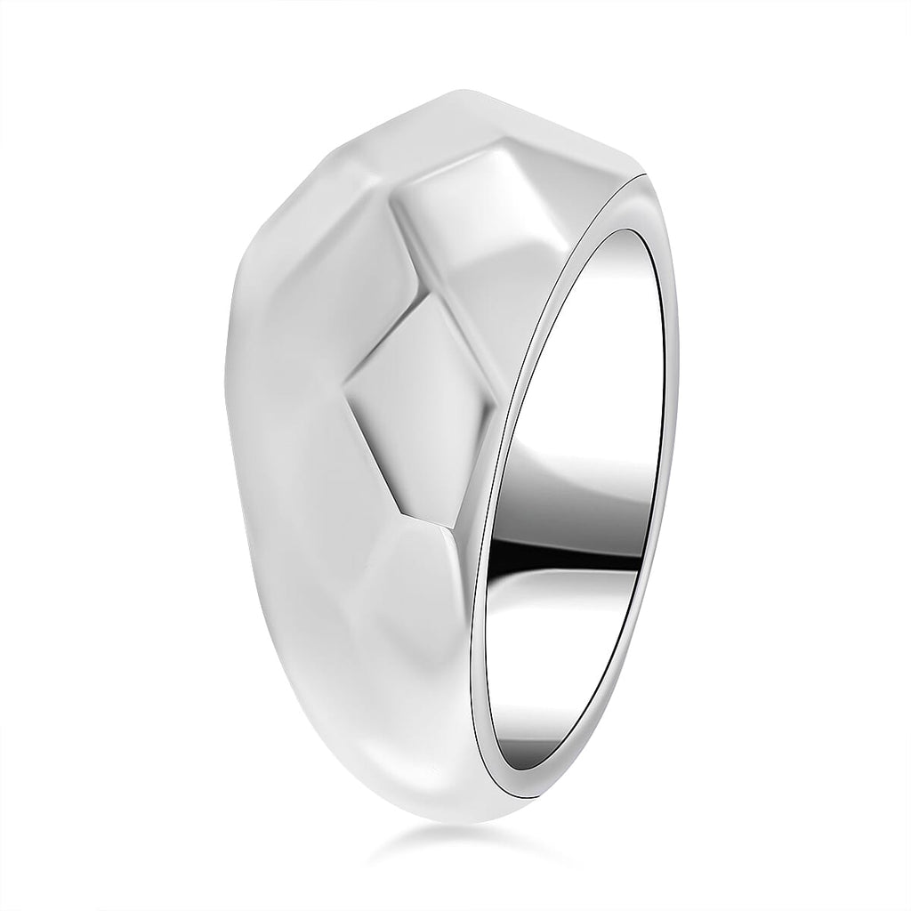 JCK Vegas Closeout - Sterling Silver Diamond Cut Band Ring
