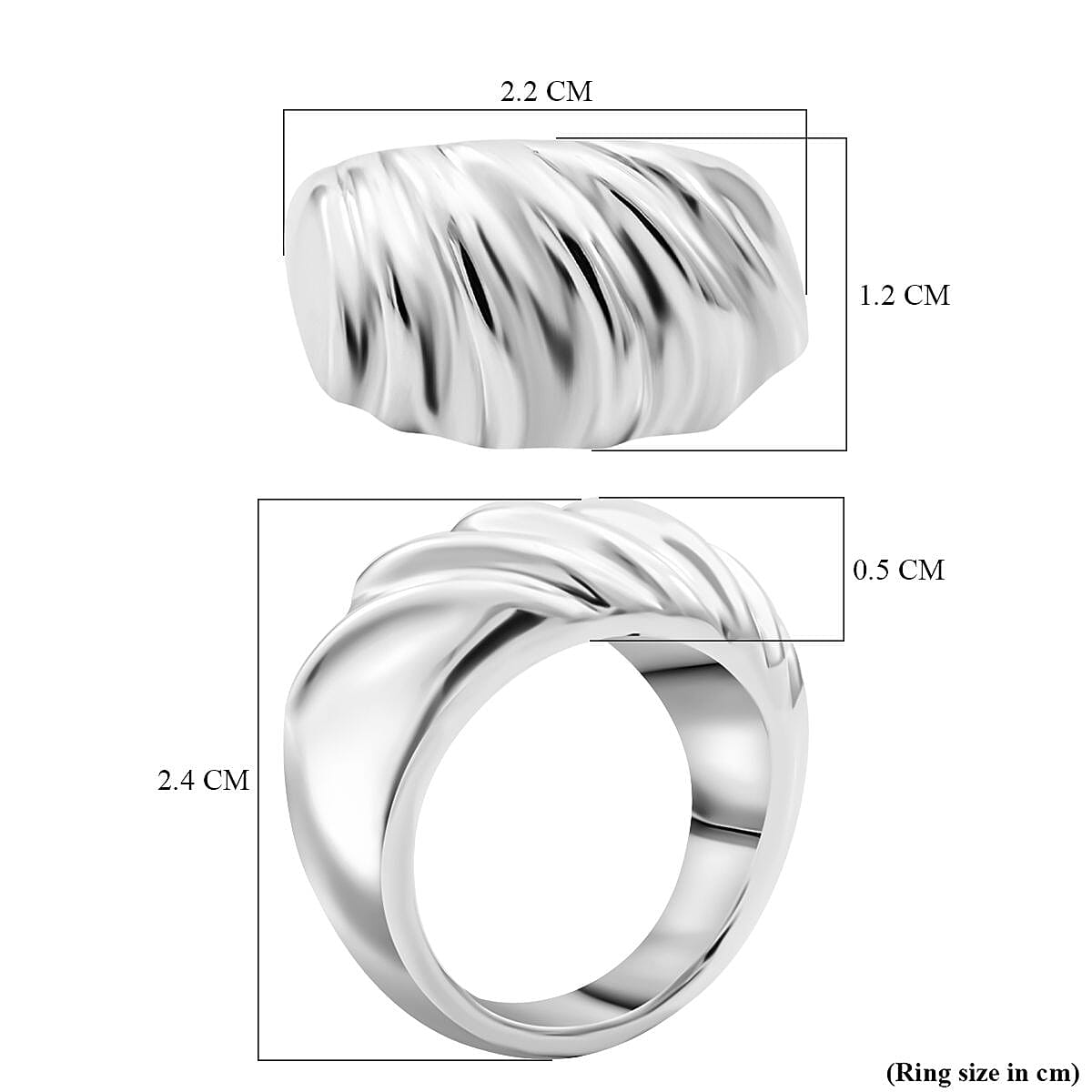 Thai Sterling Silver Braid Design Ring 7810457 5