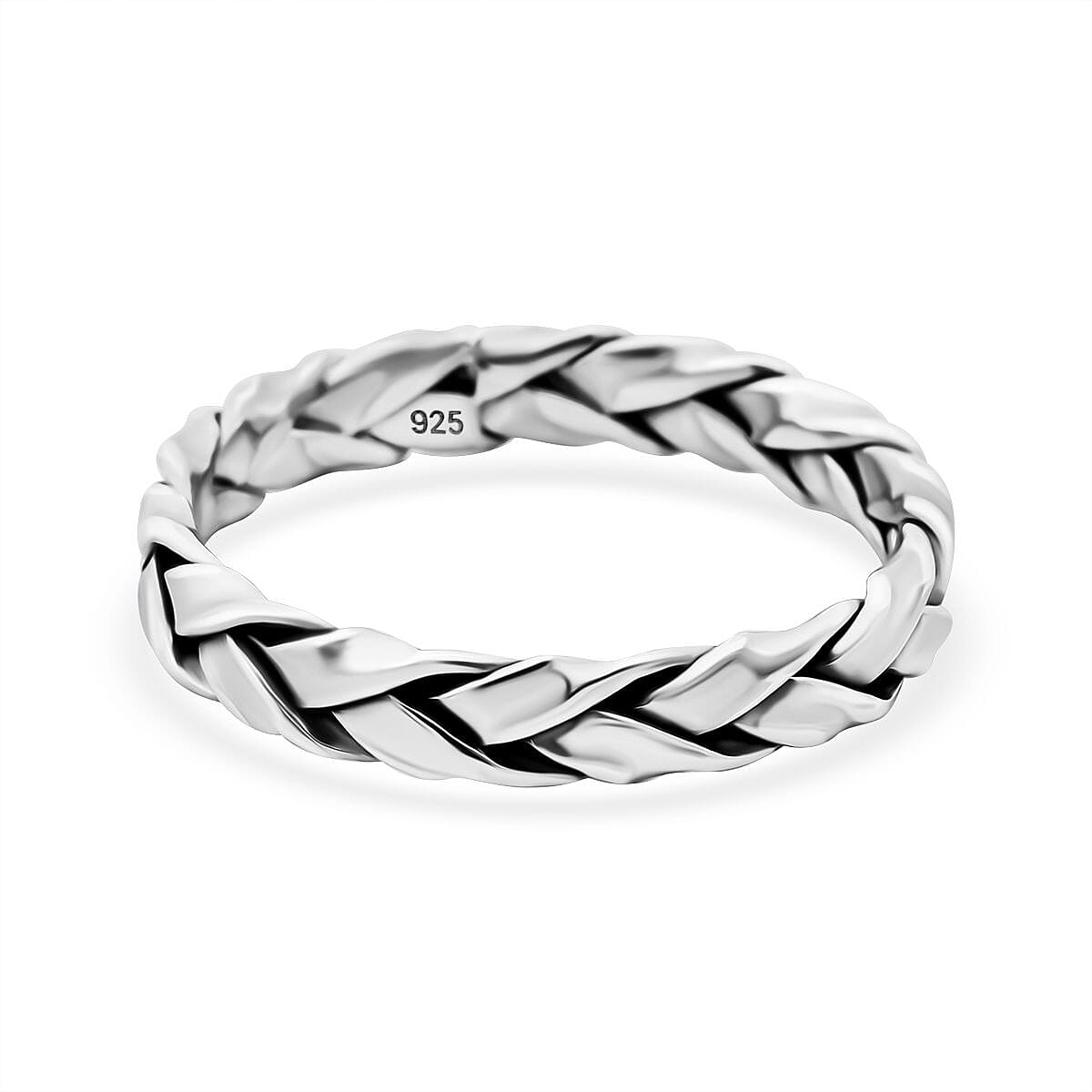 Designer Closeout - Sterling Silver Braided Ring V32638461 0