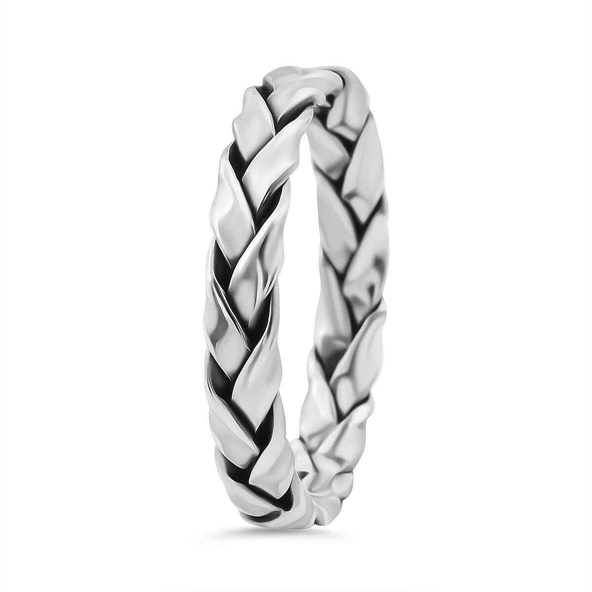 Designer Closeout - Sterling Silver Braided Ring V32638461 4