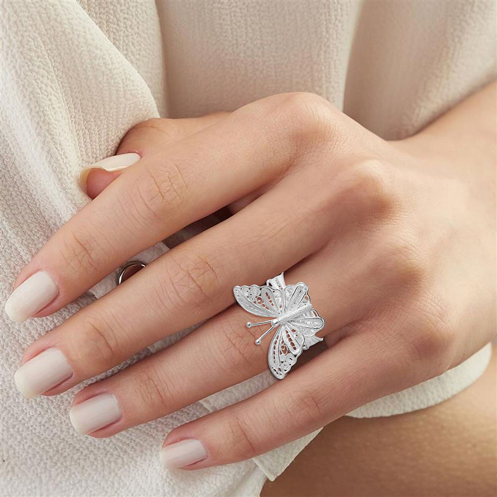 Bali Legacy Sterling Silver Butterfly Ring
