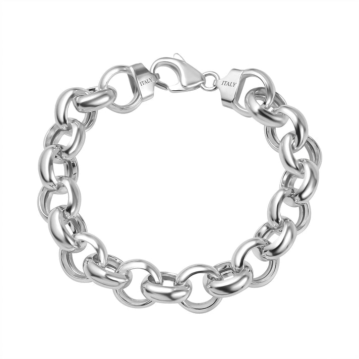 La Bella Italian Made Sterling Silver Belcher Bracelet (Size 7.5) with Lobster Clasp, Silver Wt. 26.80 Gms. 7648717 1