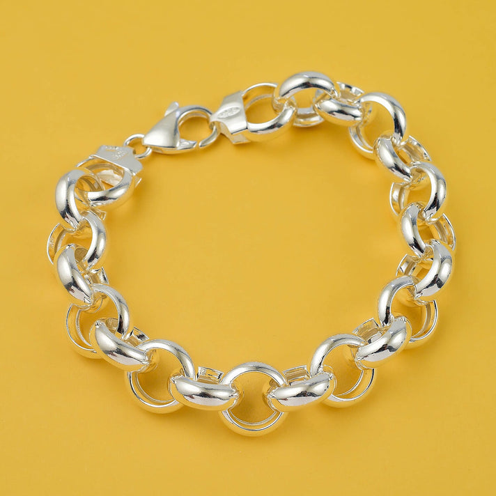 La Bella Italian Made Sterling Silver Belcher Bracelet (Size 7.5) with Lobster Clasp, Silver Wt. 26.80 Gms. 7648717 2
