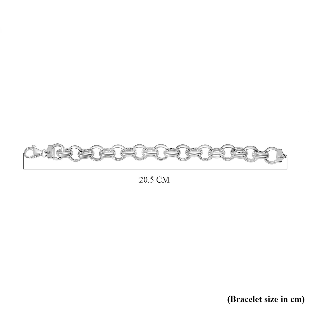 La Bella Italian Made Sterling Silver Belcher Bracelet (Size 7.5) with Lobster Clasp, Silver Wt. 26.80 Gms. 7648717 4