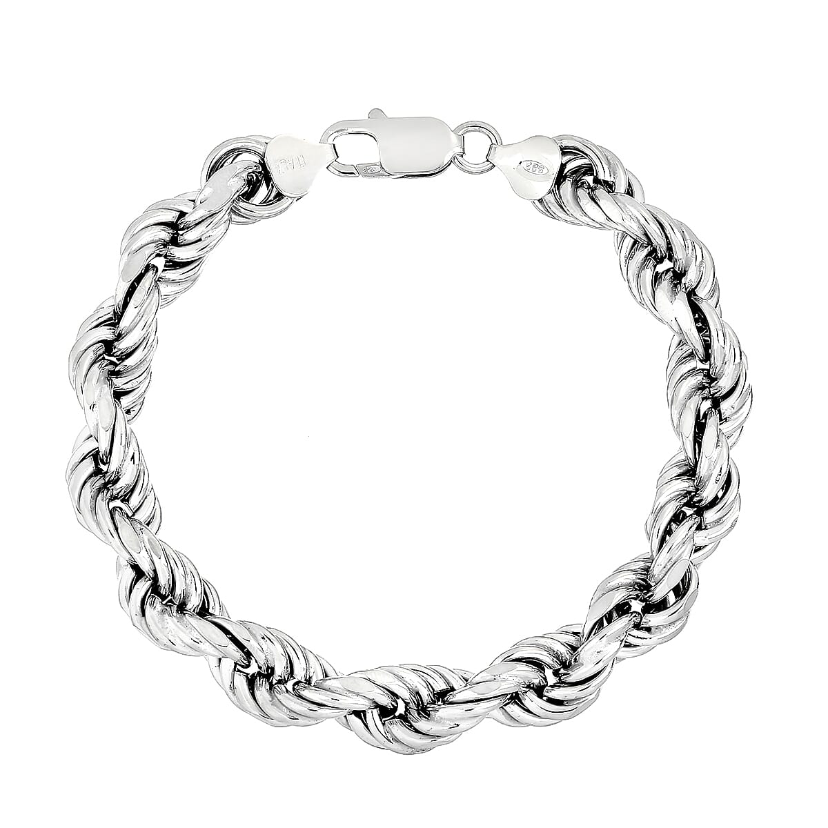 Sterling Silver 8.9MM Rope Bracelet  with Lobster Clasp 7.5 Inch 8320958 0