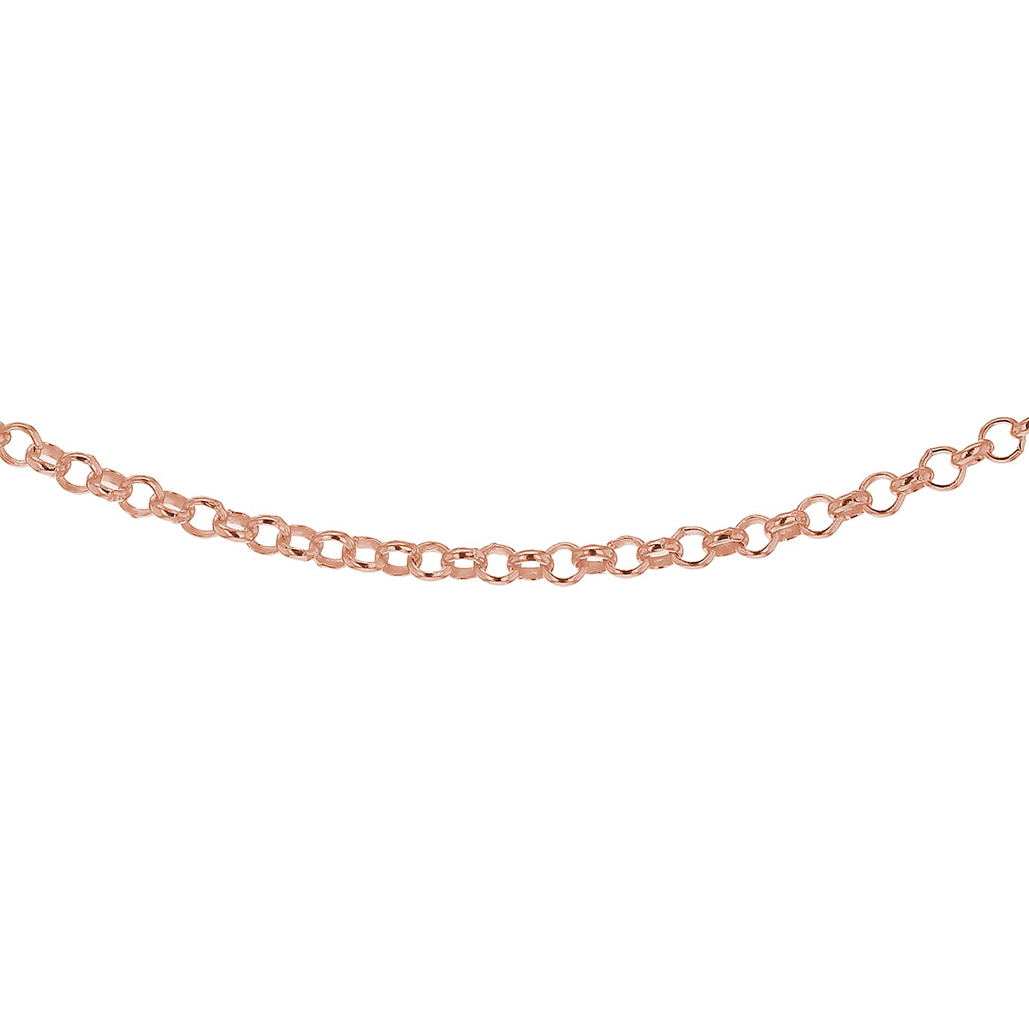 Sterling Silver Rose Gold Plated 1.7mm Belcher Chain 20 Inch 7611423 3