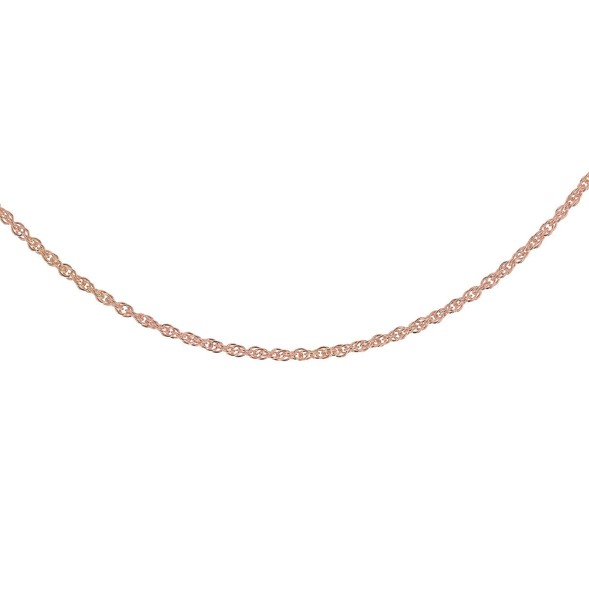 Sterling Silver Rose Gold Plated 1.8mm Prince of Wales Chain 18 Inch 7620344 3