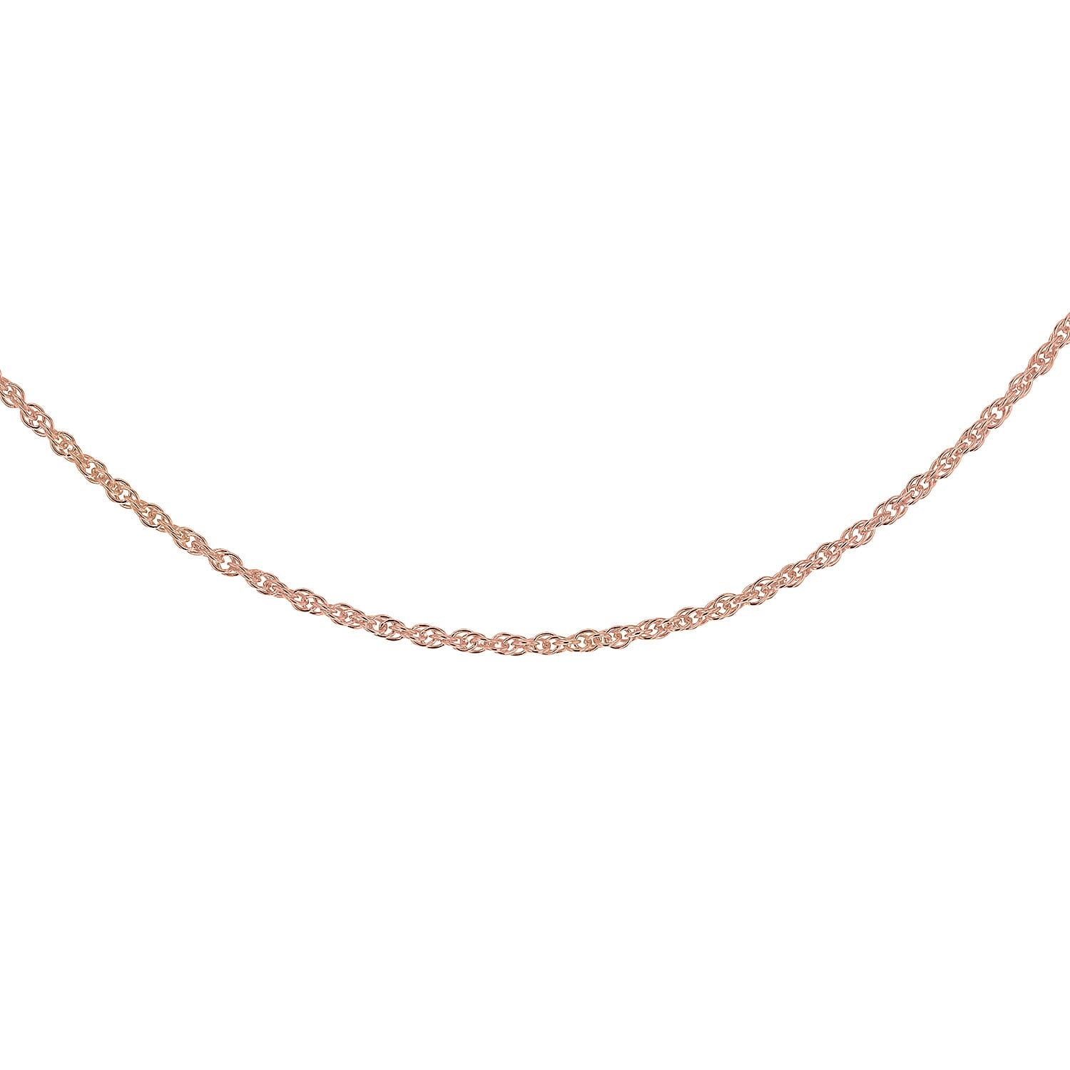 Sterling Silver Rose Gold Plated 1.8mm Prince of Wales Chain 18 Inch 7620344 3