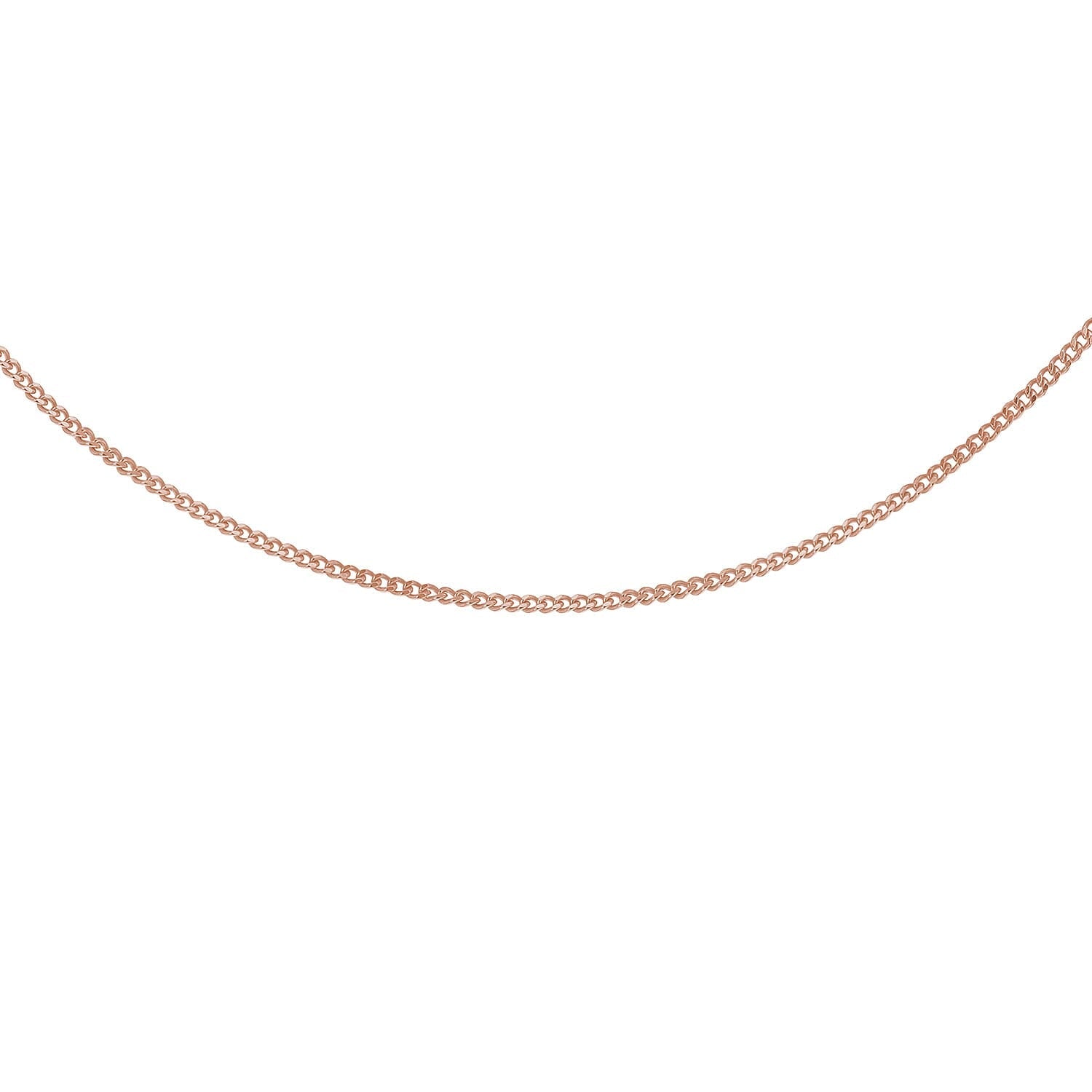 Sterling Silver Rose Gold Plated Adjustable Heart Slider 35 PG Curb Chain 18 Inch 7620557 2