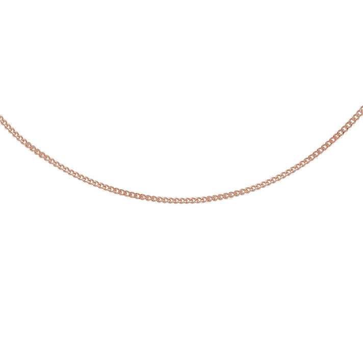 Sterling Silver Rose Gold Plated Adjustable Heart Slider 35 PG Curb Chain 18 Inch 7620557 2