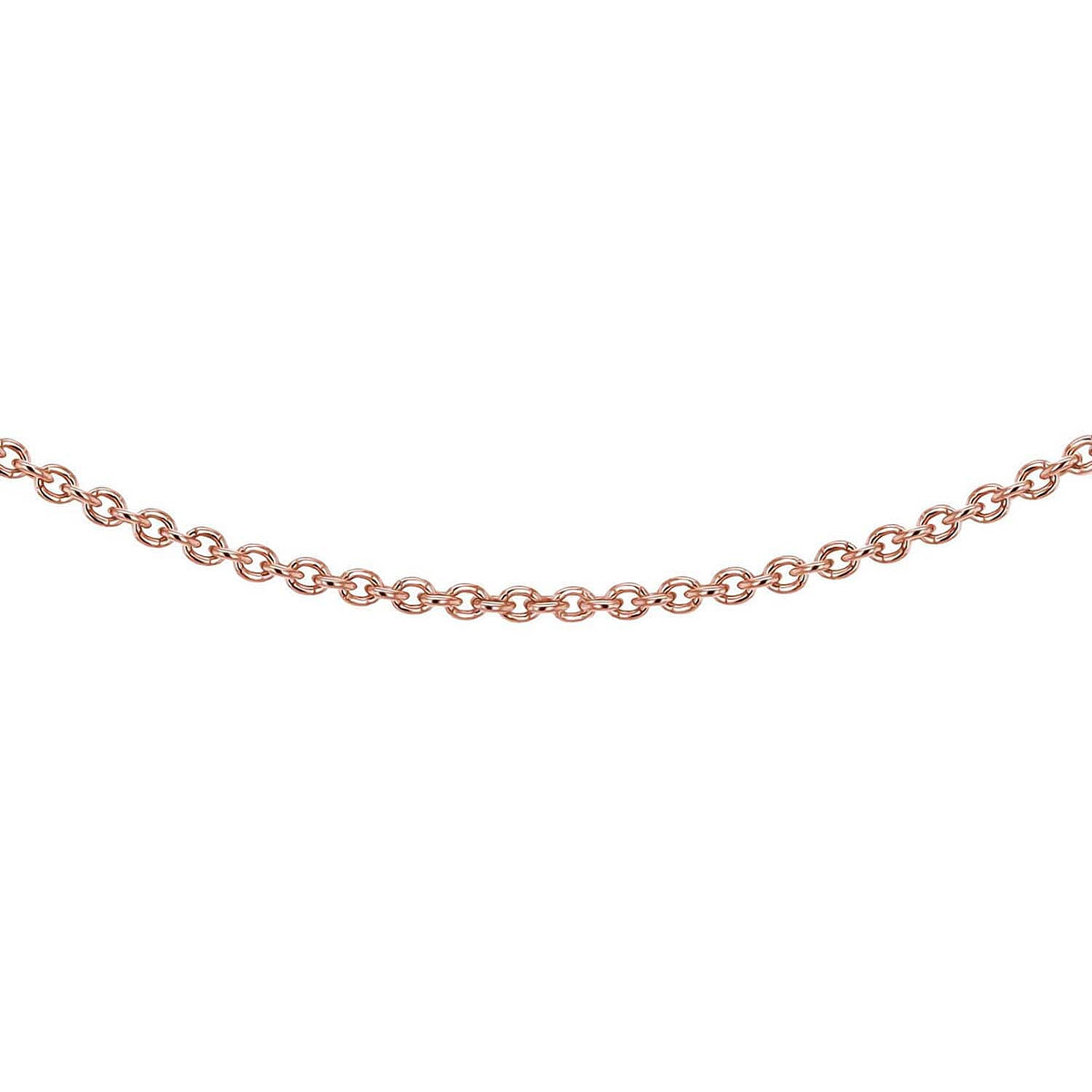 Sterling Silver Rose Gold Plated Belcher Chain 14 Inch 7611698 5