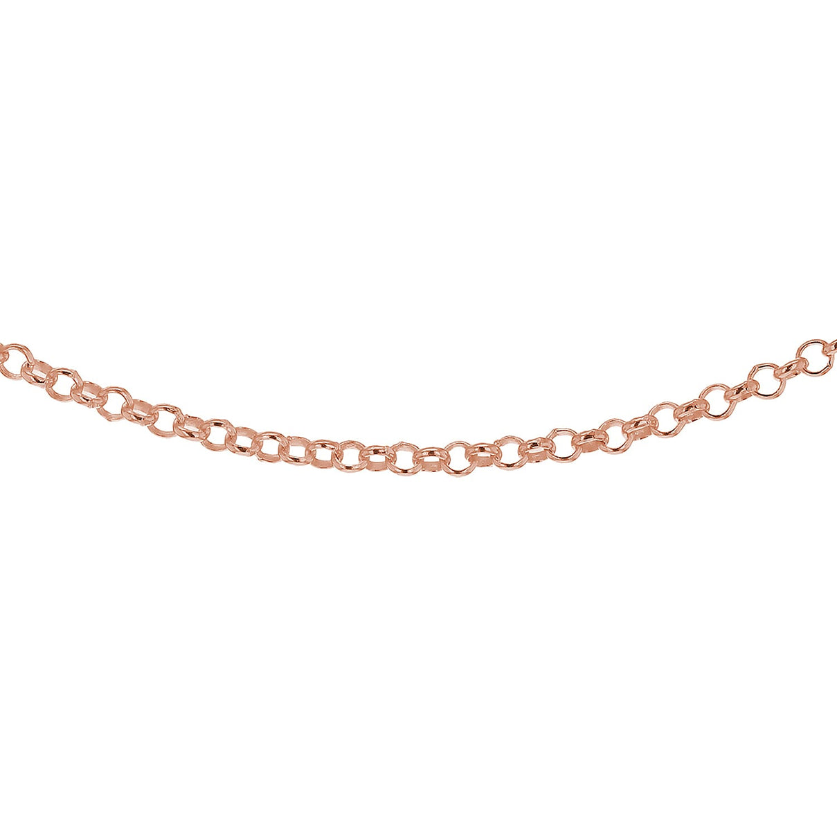 Sterling Silver Rose Gold Plated Belcher Chain 18 Inch 7611421 3