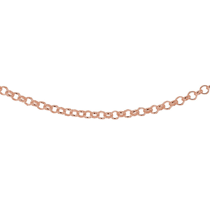 Sterling Silver Rose Gold Plated Belcher Chain 18 Inch 7611421 2