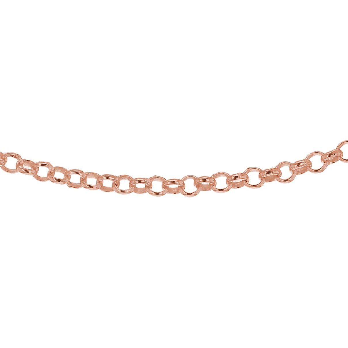 Sterling Silver Rose Gold Plated Belcher Chain 18 Inch 7611421 6