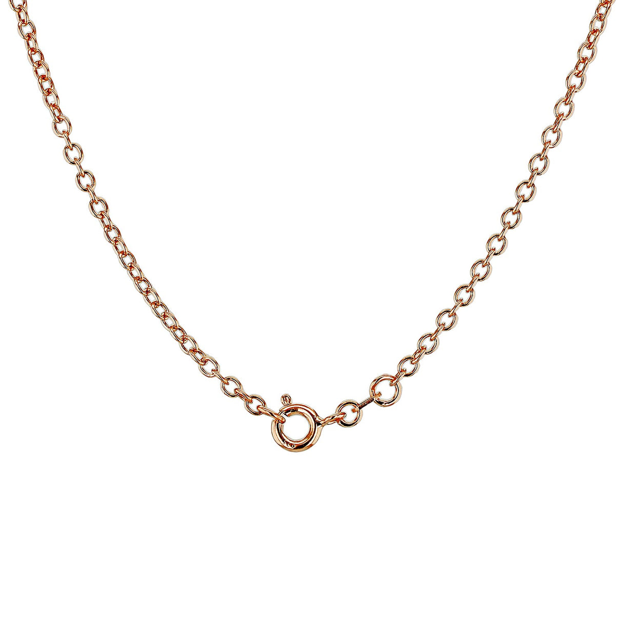 Sterling Silver Rose Gold Plated Belcher Chain 18 Inch 7617524 7