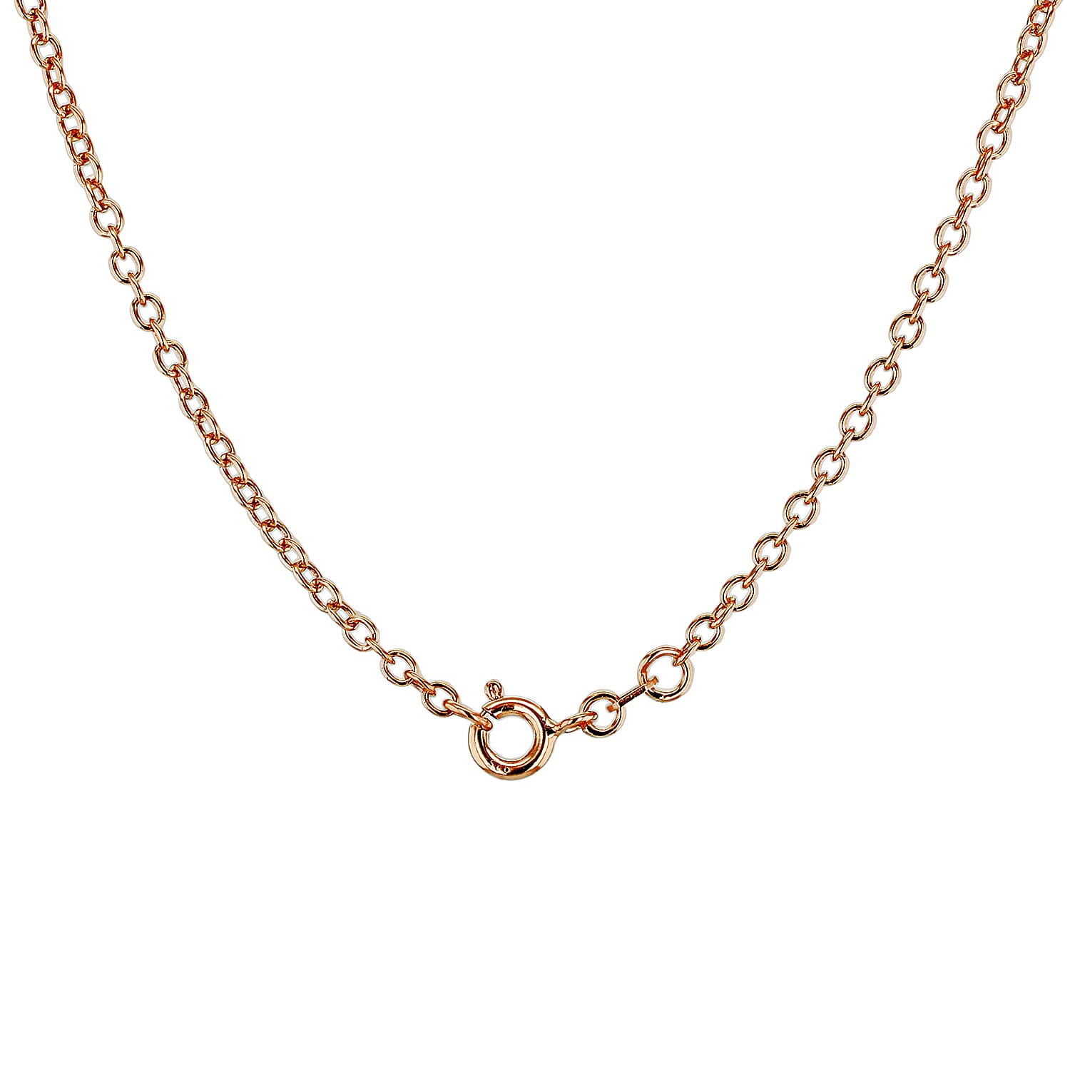 Sterling Silver Rose Gold Plated Belcher Chain 18 Inch 7617524 7