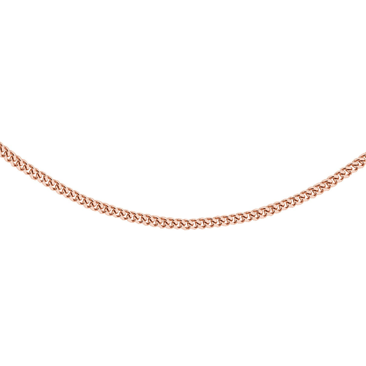 Sterling Silver Rose Gold Plated Panza Curb Chain 20 Inch 7620824 1